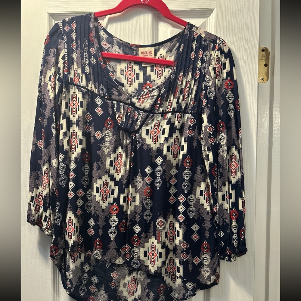 Aztec print blouse